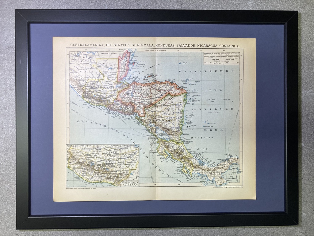 Landkarte Central-Amerika