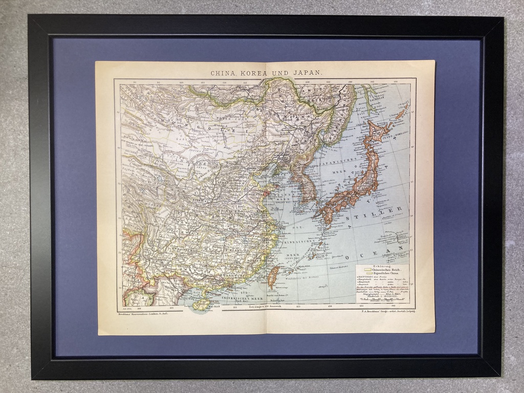 Landkarte China, Korea & Japan