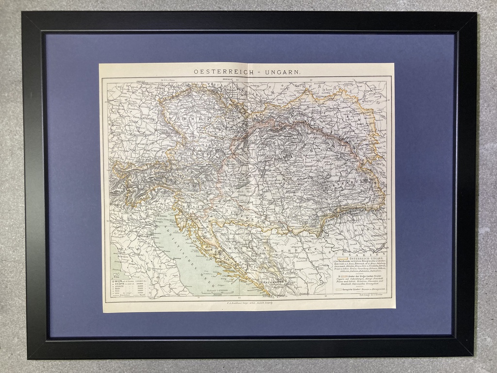 Landkarte Österreich - Ungarn