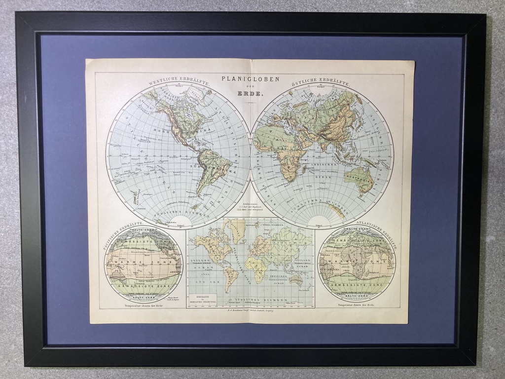 Landkarte Planigloben Erde