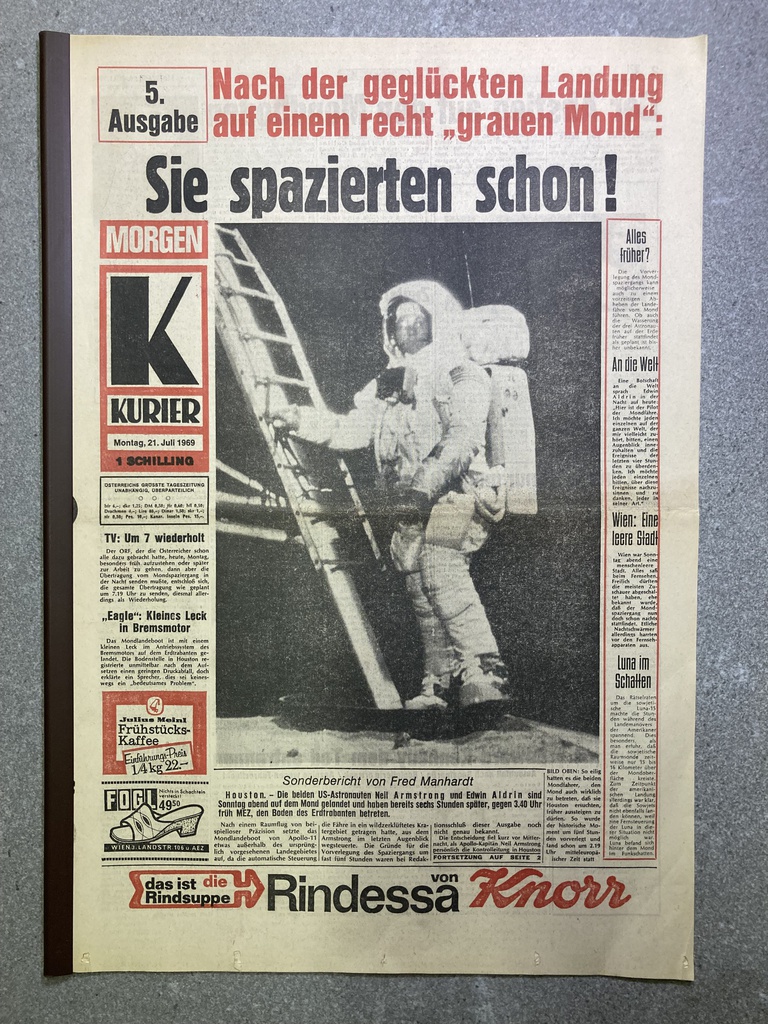 History Zeitung: 1. Mondlandung Kurier vom 21. Juli 1969 – 5. Ausgabe