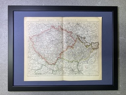 Landkarte Böhmen, Mähren & Österreich - Schlesien